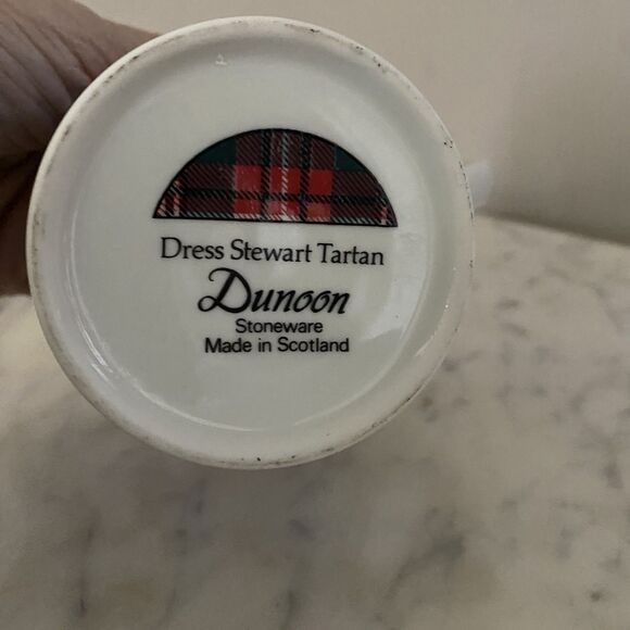 Dunoon Royal Stewart Tartan Stoneware Tea Mugs Made in Scotland Set Of 3 - Picture 4 of 11